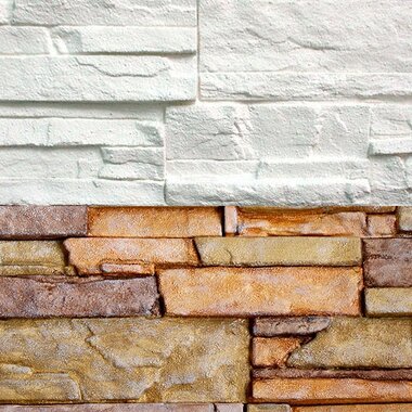 擬石模様　小端積み